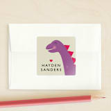 "Dino-mite" - Custom Stickers in Grape by Jennifer Thomke - Front
