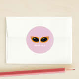 "You're a cool cat." - Custom Stickers in Lilac by Calee A.H. Cecconi - Front