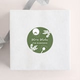 "A Baker's Holiday" - Custom Stickers in Evergreen by Jaclyn Ruble - Front
