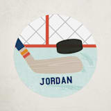 "Goalie" - Custom Stickers in Navy by Annie Holmquist - Front