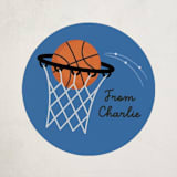 "Best Swishes" - Custom Stickers in Blueberry by Erica Krystek - Front