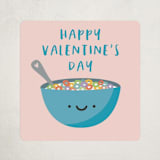 "Cereal & Milk" - Custom Stickers in Strawberry by Annie Holmquist - Front
