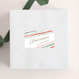 "Festive Lines" - Custom Stickers in Candy Cane by Creo Study - Front