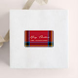 "Festive tartan" - Custom Stickers in Scarlet by Hudson meet Rose - Front