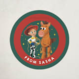 "Jessie and Bullseye Best Friends Toy Story 2" - Custom Stickers in Forest by Becky Nimoy - Front