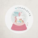 "Magic glitter unicorn" - Custom Stickers in Candy by peetie design - Front