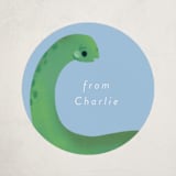 "Dinomite" - Custom Stickers in Powder Blue by Itsy Belle Studio - Front