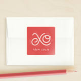 "Thank you for being a friend" - Custom Stickers in Fruit Punch by Dawn Pope - Front
