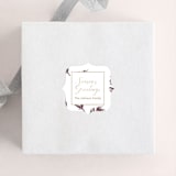 "Winter Gift Wrap Collection #12" - Custom Stickers in Cocoa by Catherine Beattie - Front