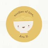 "noodles" - Custom Stickers in Citrus by Jessica Yeo - In Use