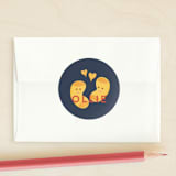 "So Cheesy" - Custom Stickers in Navy by Charter Oaks Creative - Front