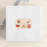 "Holiday Mood" - Custom Stickers in Peach by Vera Lim - Front