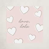 "Jumbo Hearts" - Custom Stickers in Carnation by Lauren Chism - Front