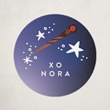 "Magic Wand" - Custom Stickers in Navy by Alethea and Ruth - Front