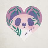 "Pandastic" - Custom Stickers in Lilac by Joanna Griffin - Front