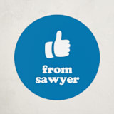 "Text" - Custom Stickers in True Blue by Lea Delaveris - Front