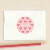 "With Love" - Custom Stickers in Peach by Sarah Cohn - Front