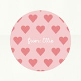 "With Love" - Custom Stickers in Peach by Sarah Cohn - In Use