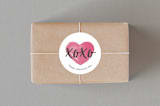 "Heartfully Painted" - Custom Stickers in Berry by Liz Conley - Front