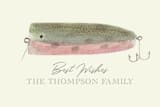 "Vintage Fishing Lures" - Custom Stickers in Ecru by Jessie Burch - In Use