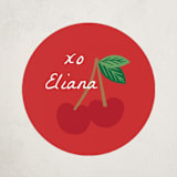 "Cherry Awesome" - Custom Stickers in Cherry by Alethea and Ruth - Front