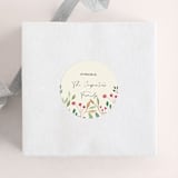 "Aesthetic Botanical Design with Autumn Leaves, and Berries" - Custom Stickers in Buttercream by Angelica Venegas - Front