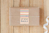 "Confetti Stripes" - Custom Stickers in Peach by Alethea and Ruth - Front
