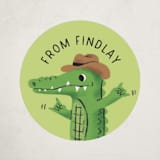 "You Croc" - Custom Stickers in Lime by mo kelley - Front