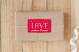 "Bold Love" - Custom Stickers in Poppy by Christina Novak - Front