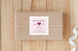 "Heart and Arrows" - Custom Stickers in Strawberry by Stacey Meacham - Front