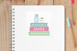 "Book Wise" - Custom Stickers in Watermelon by Itsy Belle Studio - Front