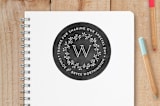 "Chalkboard Monogram" - Custom Stickers in Chalkboard by Dea and Bean - Front