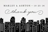 "Cityscape" - Custom Stickers in Light Taupe by Hooray Creative - In Use