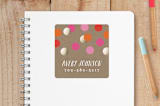 "Confetti Smiles" - Custom Stickers in Tangerine by Abby Munn - Front