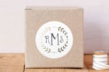 "Glittered Monogram" - Custom Stickers in Golden Seal by Erin Deegan - Front