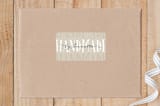 "Handmade" - Custom Stickers in Khaki by Jennifer Thomke - Front