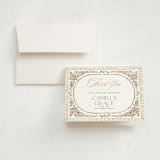 "Wildflower Frame" - Foil-Pressed Confirmation Thank You Cards in Rose by Jenna Holcomb - Card with Envelope
