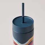 "Strata" - Carter Cold Tumblers in Stone Blue by melanie mikecz - Straw and Lid
