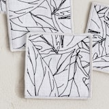 "Fallen Leaves" - Coasters in Silk by Catilustre - Detail