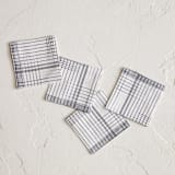 "Sketchy Plaid" - Coasters in Pencil by Katie Wahn - Coasters, Set of 4