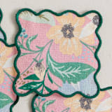 "Jungle Florals" - Coasters in Blush by Alethea and Ruth - Detail