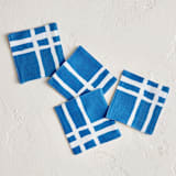 "Window Plaid" - Coasters in Brilliant by Blustery August - Coasters, Set of 4