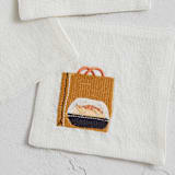 "Food" - Coasters in Linen by Elliot Stokes - Detail