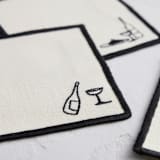 "Wine and Dine" - Coasters in Cream by Ani Somi - Detail
