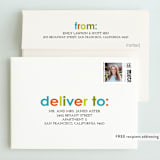 "Colorful One" - Children's Birthday Party Thank You Cards in Teal by Denise Malacrea - FREE Recipient Addressing