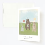 "bears birthday party" - Children's Birthday Party Thank You Cards in Mint by Faith Dorn - Front