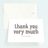 "Big Two" - Children's Birthday Party Thank You Cards in Dusty Rose by Snow and Ivy - Front
