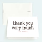 "BIG ONE" - Children's Birthday Party Thank You Cards in Dusty Rose by Snow and Ivy - Front