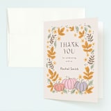 "pastel pumpkins" - Children's Birthday Party Thank You Cards in Pudding by Cass Loh - Front