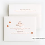 "A Little Pumpkin" - Children's Birthday Party Thank You Cards in Pumpkin by Baumbirdy - FREE Recipient Addressing